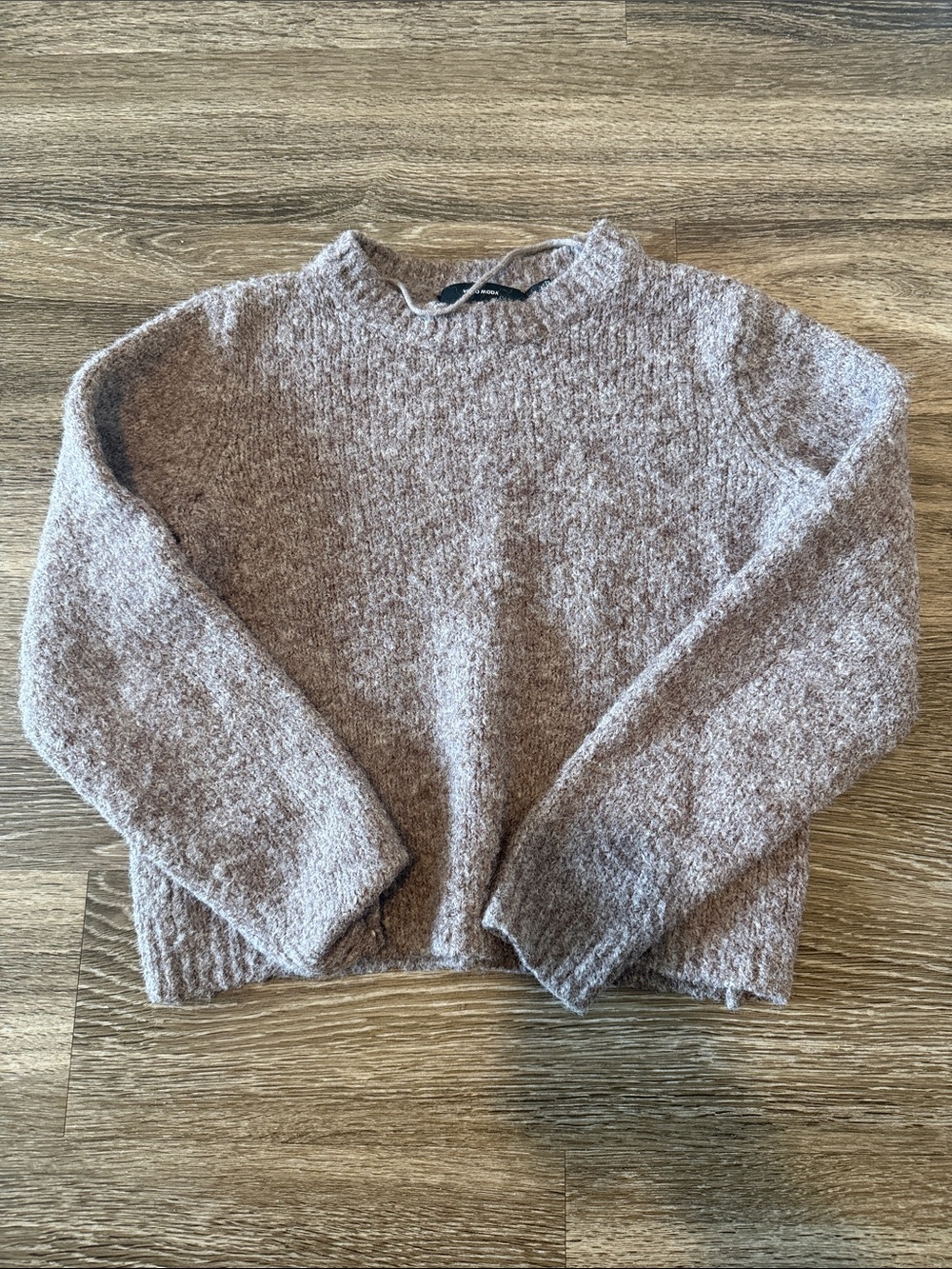 Vero Moda Women's Taupe Marled Crewneck Sweater